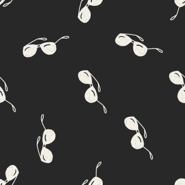 Doodle güneş gözlüğü Dikişsiz desen arka plan