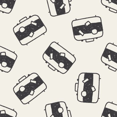 Doodle gövde Dikişsiz desen arka plan