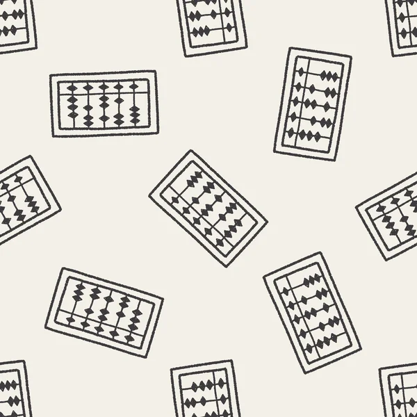 Doodle abacus fondo patrón sin costuras — Archivo Imágenes Vectoriales