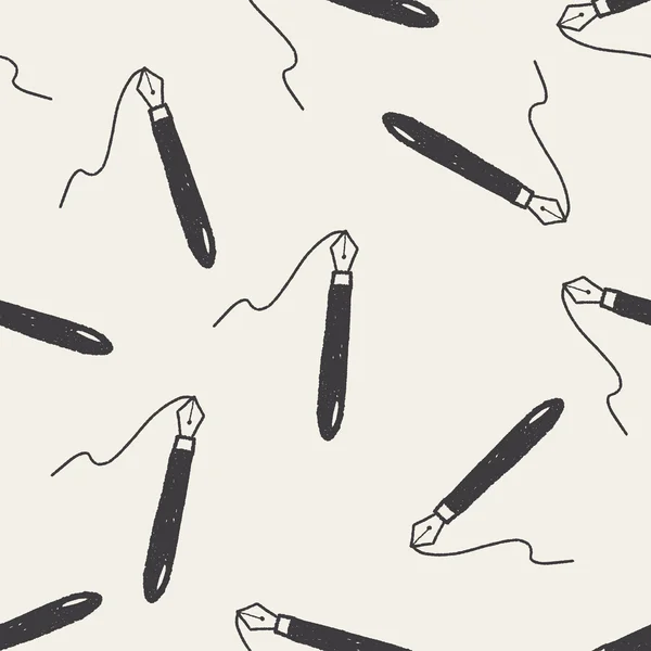 落書きペンのシームレスなパターン背景 — ストックベクタ