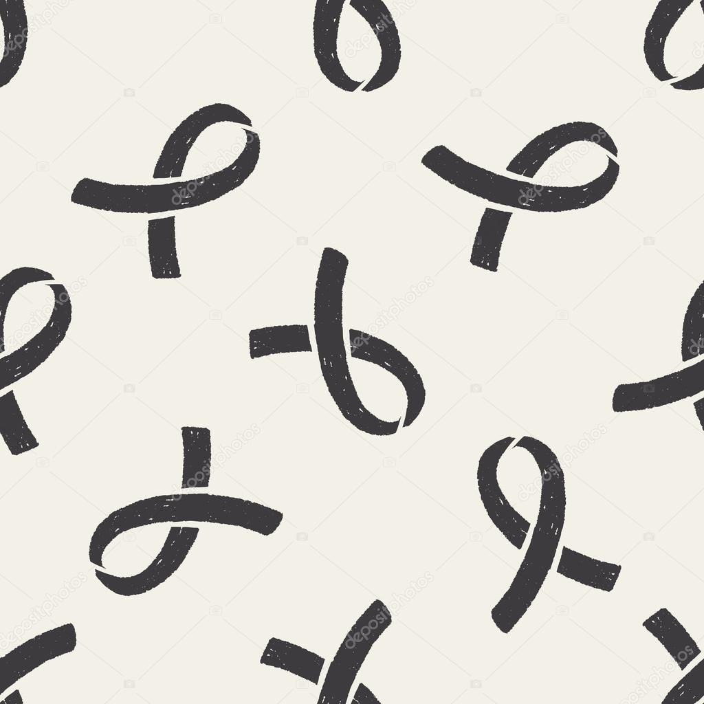 doodle ribbon seamless pattern background