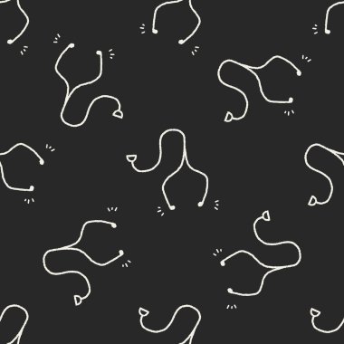 Doodle stetoskop Dikişsiz desen arka plan