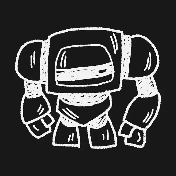 Doodle-Roboter — Stockvektor