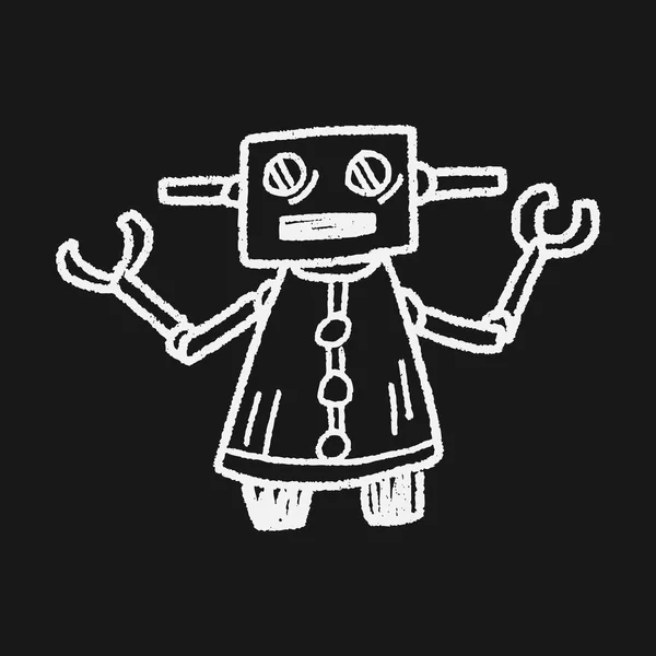 Robot Doodle — Vettoriale Stock