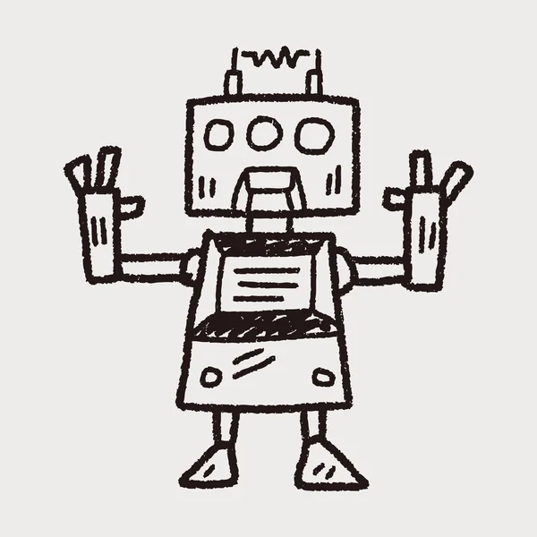 Robot Doodle — Vettoriale Stock