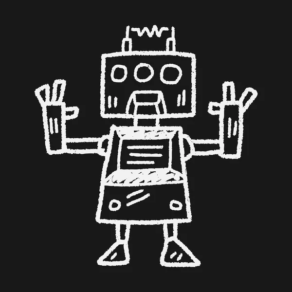 Doodle robot — Stok Vektör