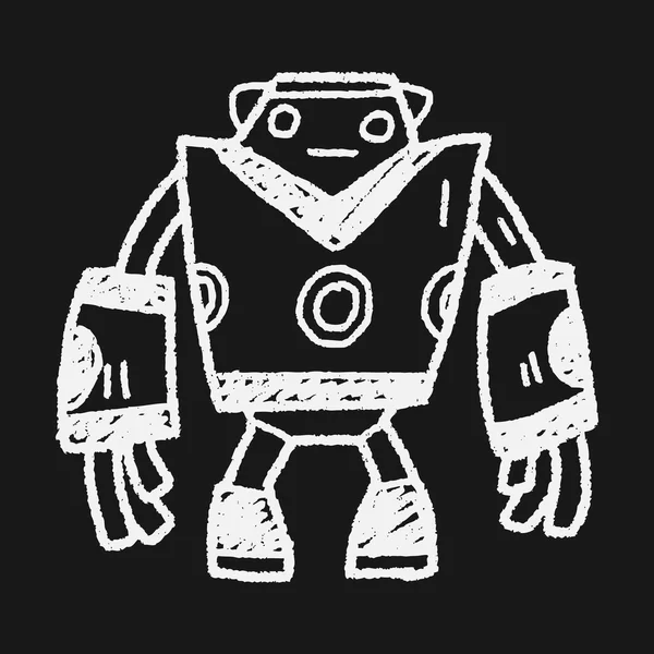 Doodle robot — Stok Vektör