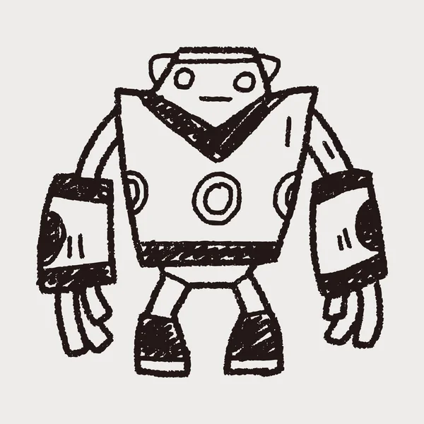Doodle robot — Stockvector