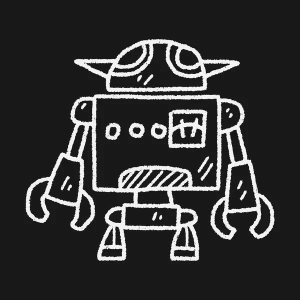 Doodle robot — Stok Vektör