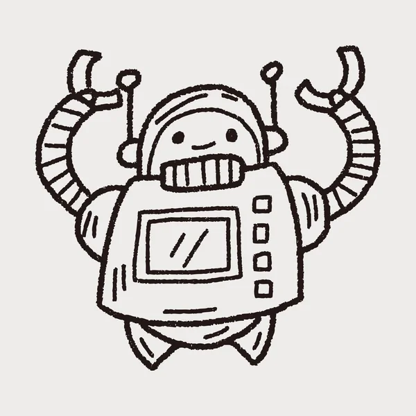 Robot Doodle — Vettoriale Stock