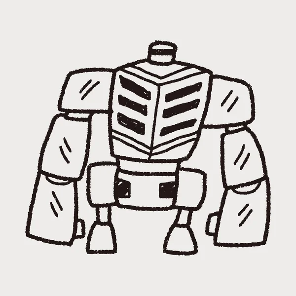 Doodle robot — Stok Vektör