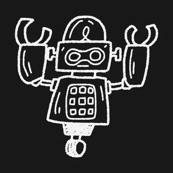 Doodle robot — Stok Vektör