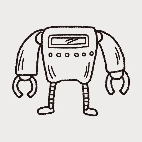 Doodle robot — Stock vektor