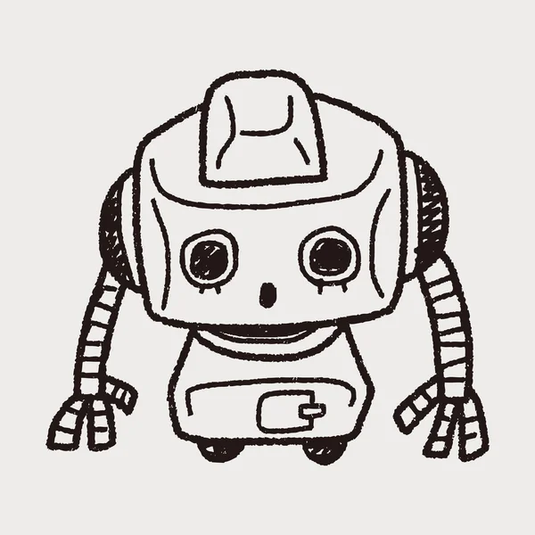 Doodle robot — Stockvector