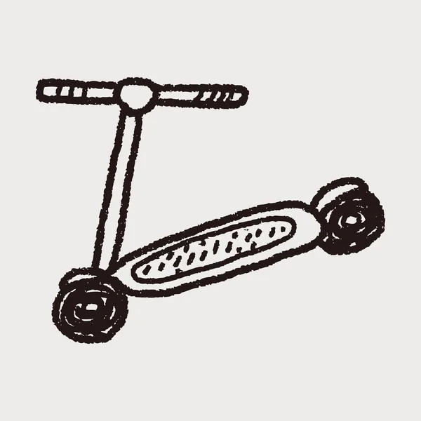 Doodle scooter — Stok Vektör