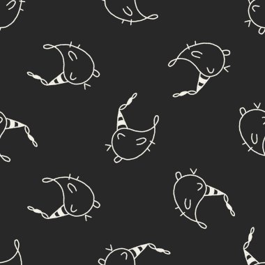 Doodle doğum günü kuş Dikişsiz desen arka plan