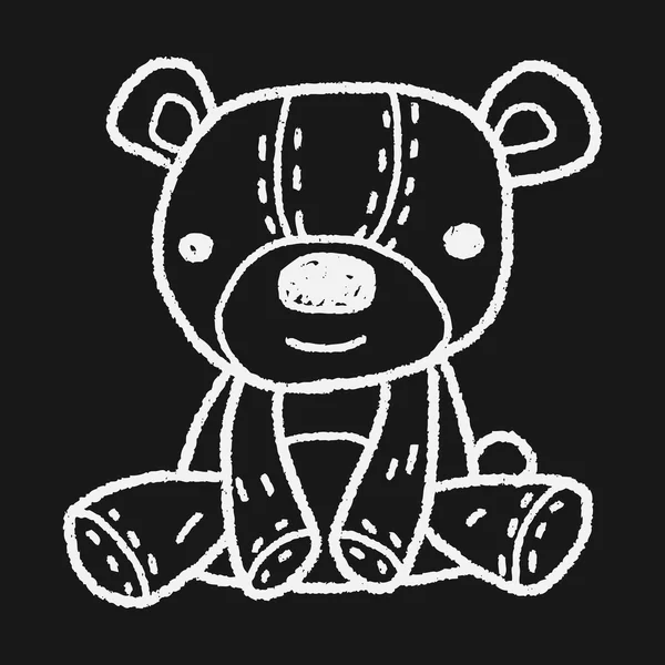 Doodle-Teddy — Stockvektor