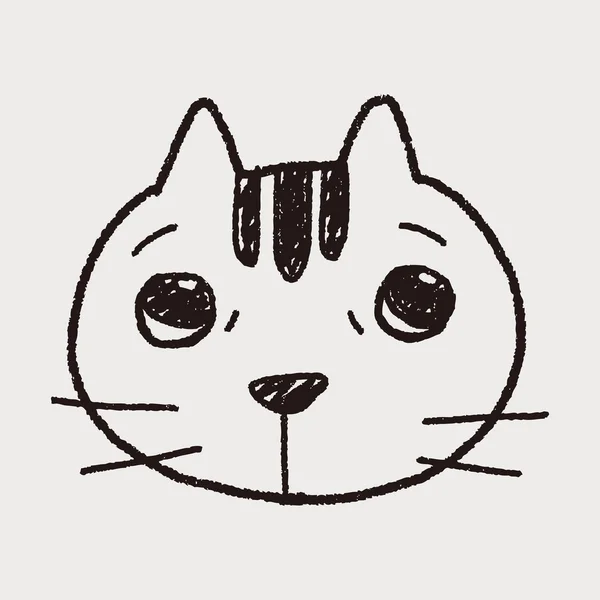 Doodle кішка — стоковий вектор