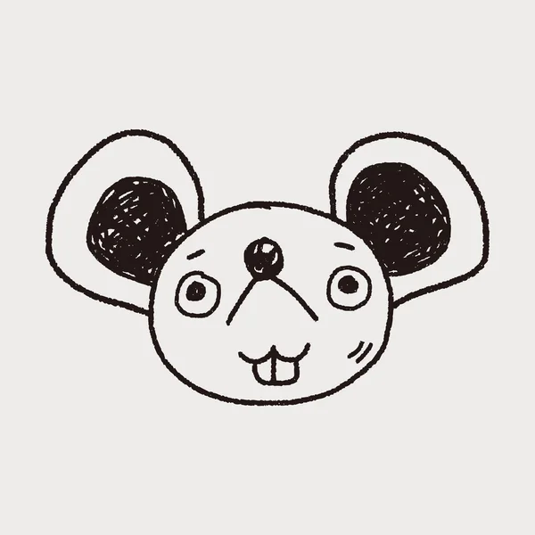 Rato Doodle —  Vetores de Stock