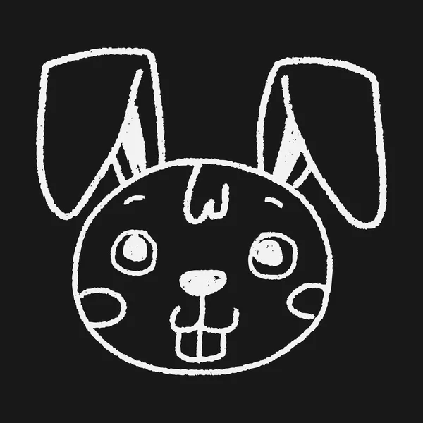 Doodle кролик — стоковий вектор