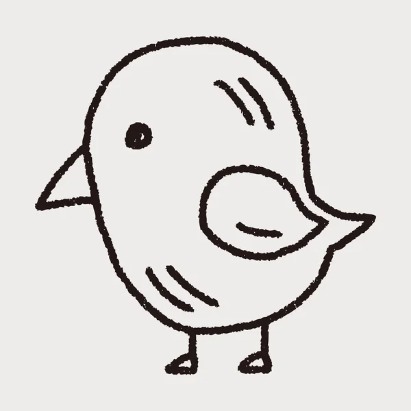 Doodle vogel — Stockvector