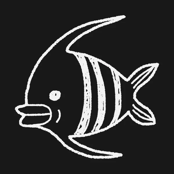 Doodle Angelfish — Stockvector
