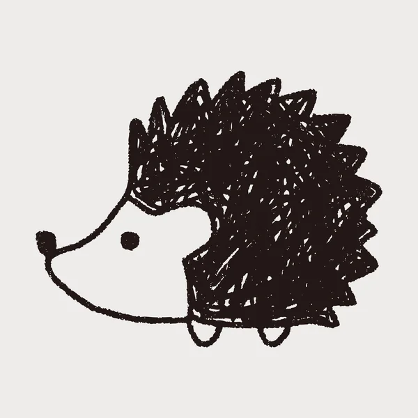 Doodle Hedgehog — Stock Vector