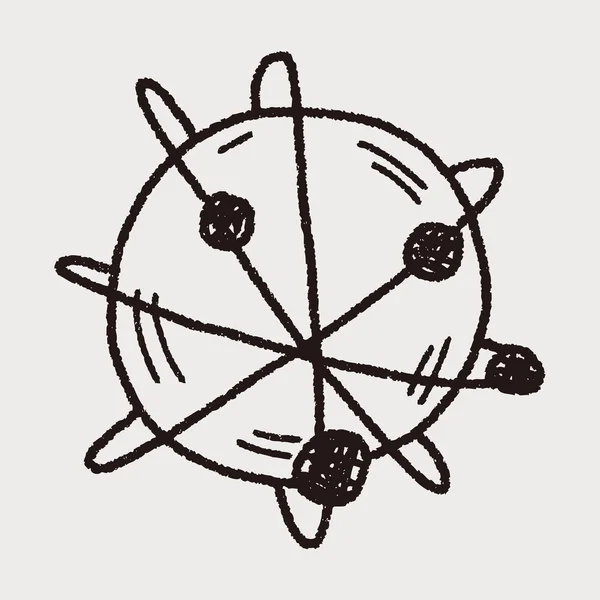 Doodle Satellite — Stockový vektor