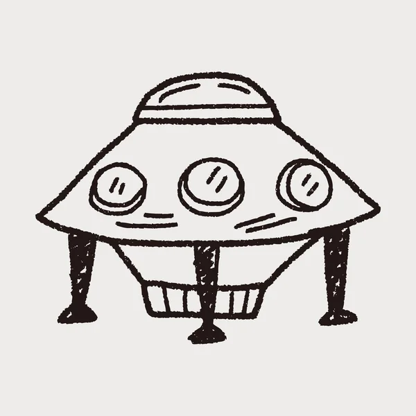 Doodle Ufo — Stock Vector