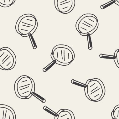 Doodle Büyüteç Dikişsiz desen arka plan