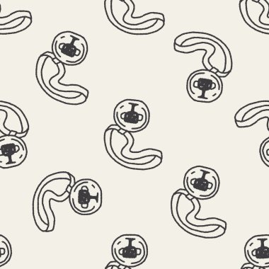 Doodle ödül Dikişsiz desen arka plan