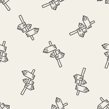 işaretler Dikişsiz desen arka plan doodle