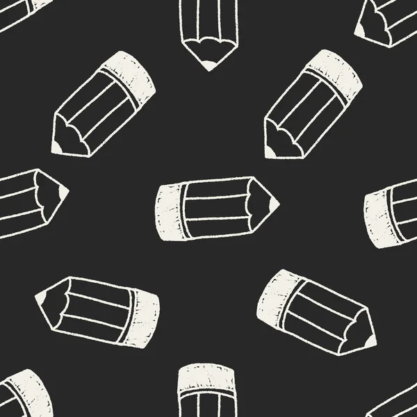 Crayon doodle fond de motif sans couture — Image vectorielle