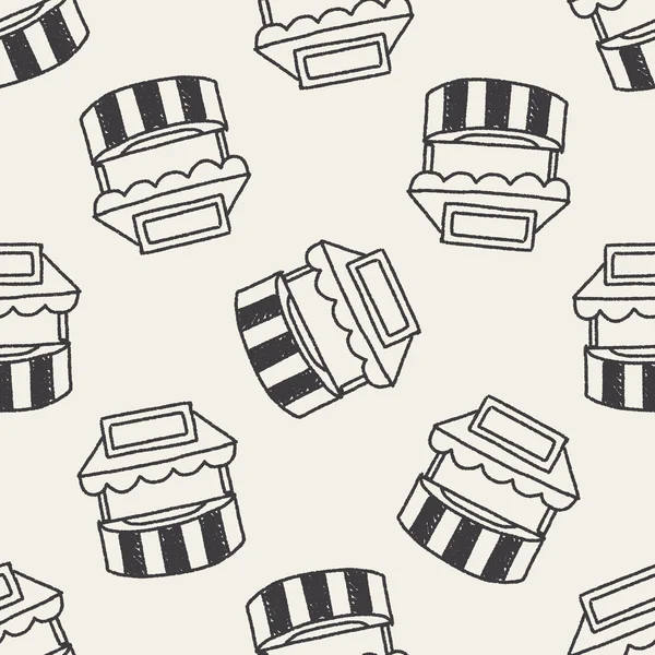 Doodle Store fond de motif sans couture — Image vectorielle
