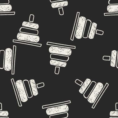 Doodle piramit Dikişsiz desen arka plan