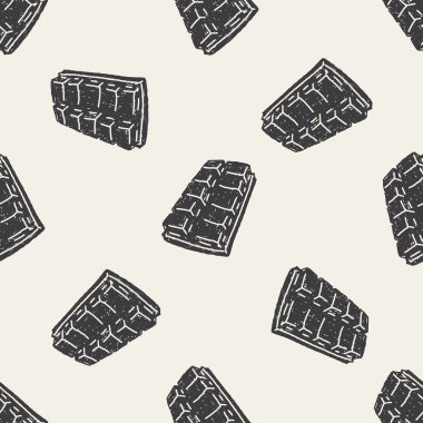 Doodle çikolata Dikişsiz desen arka plan