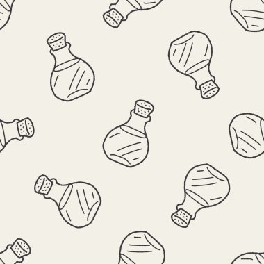 Doodle tıbbi sıvı Dikişsiz desen arka plan