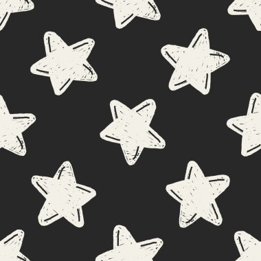 Doodle Star Dikişsiz desen arka plan