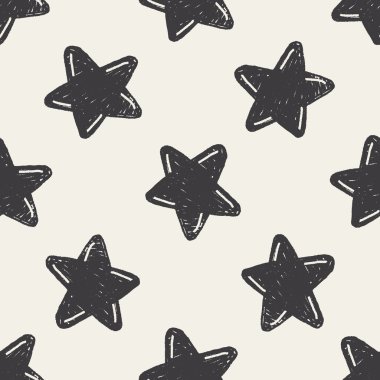 Doodle Star Dikişsiz desen arka plan