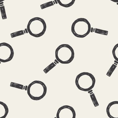 Doodle Büyüteç Dikişsiz desen arka plan