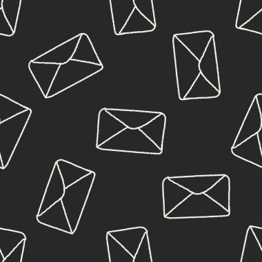 Doodle posta Dikişsiz desen arka plan