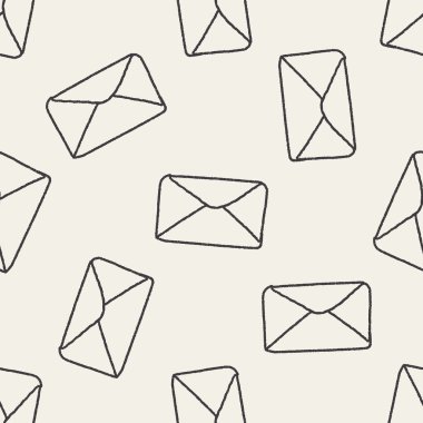 Doodle posta Dikişsiz desen arka plan