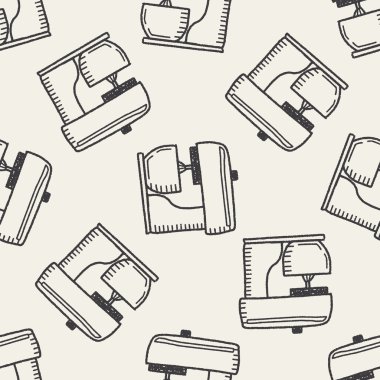 Doodle Mikser Dikişsiz desen arka plan