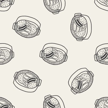 Doodle güveç Dikişsiz desen arka plan