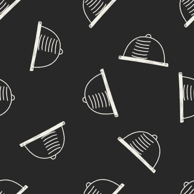 Doodle tepsi Dikişsiz desen arka plan