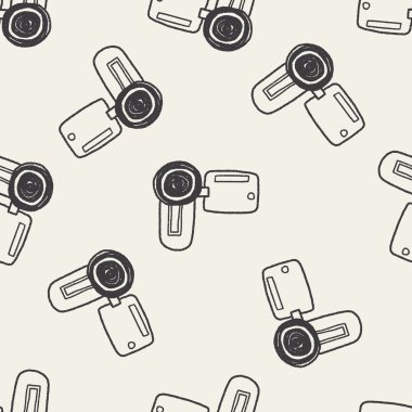 Doodle Video Kaydedici Dikişsiz desen arka plan