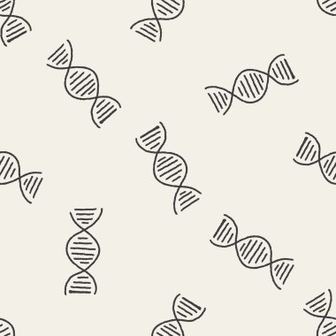 Doodle Gene Dikişsiz desen arka plan