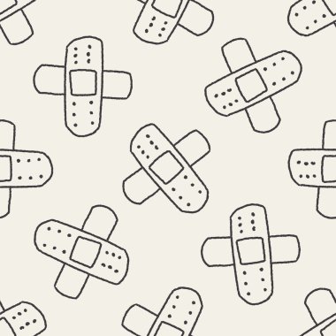 Doodle bandaj Dikişsiz desen arka plan
