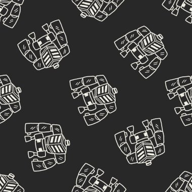 Doodle Robot Dikişsiz desen arka plan