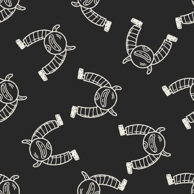 Doodle Robot Dikişsiz desen arka plan